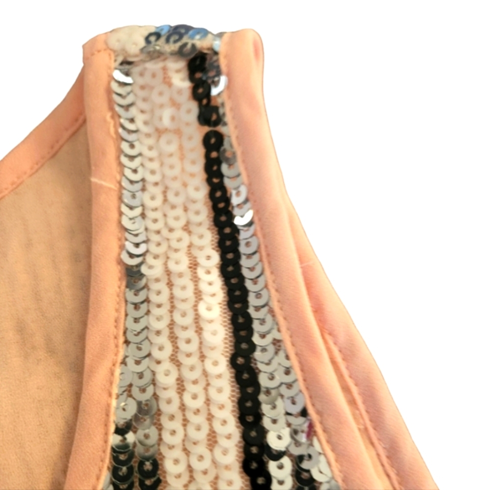 Isla Maude Women's Lined Multi Colored Sequins Summer Crew Neck Tank Top - Picture 6 of 15